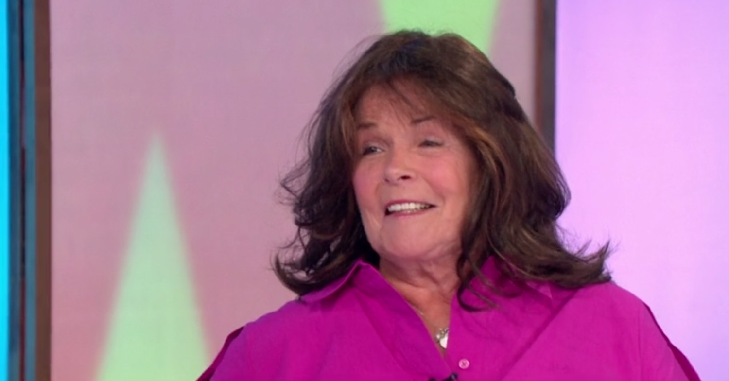 Linda Robson in a brunette wig on Loose Women