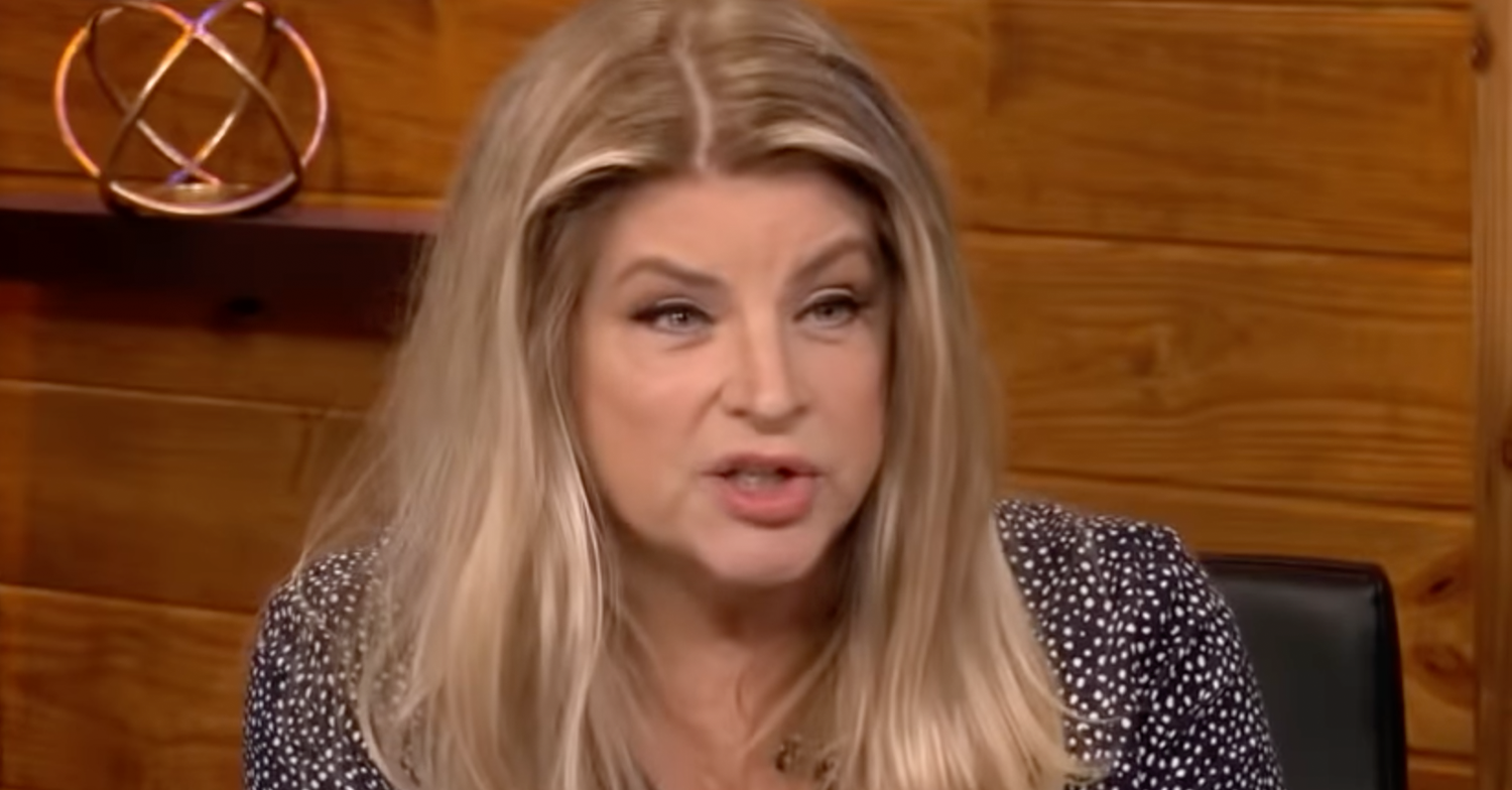 Kirstie Alley on a chat show now