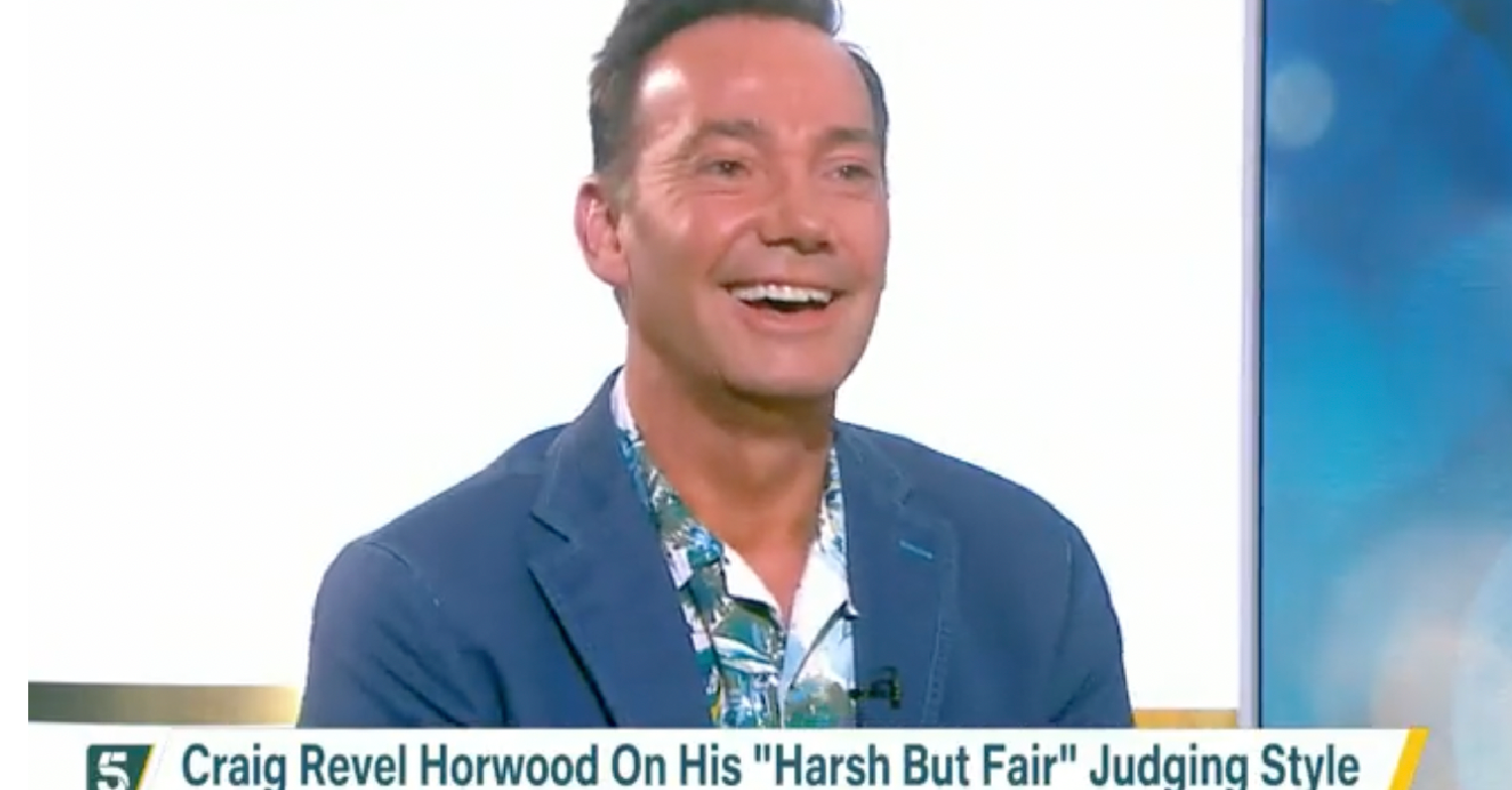 Strictly judge Craig Revel Horwood smiling on Channel 5 News