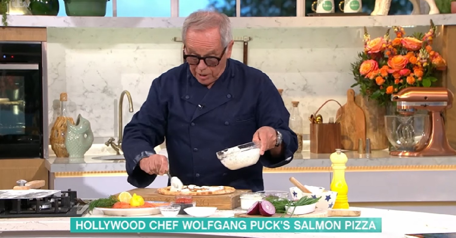 Wolfgang Puck cooking food on This Morning today