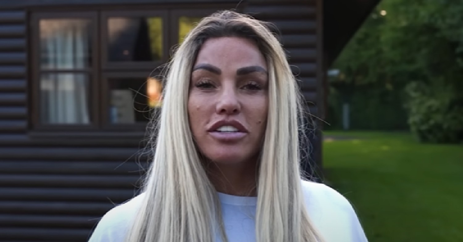Katie Price talking to the camera on YouTube channel