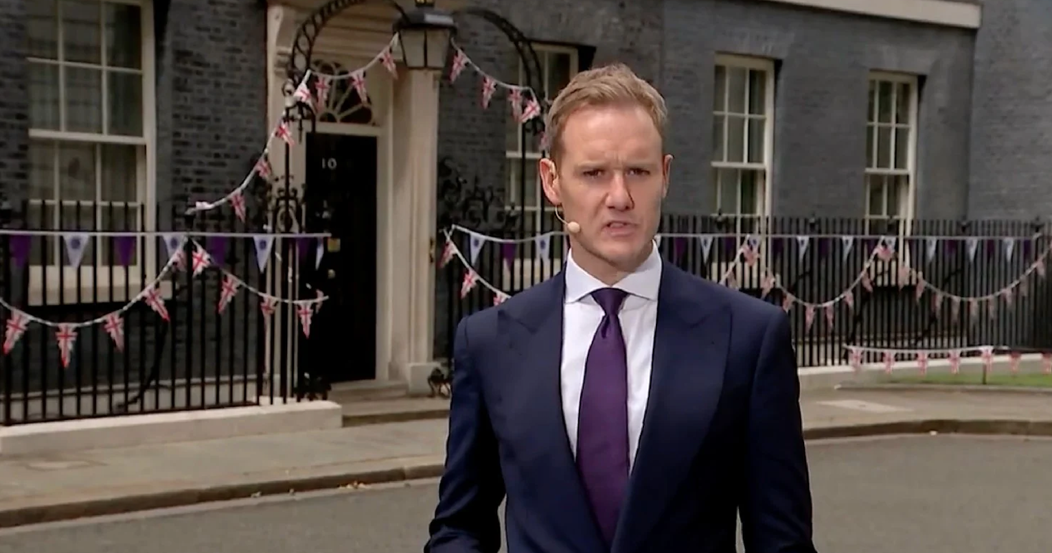 Dan Walker standing outside Downing Street