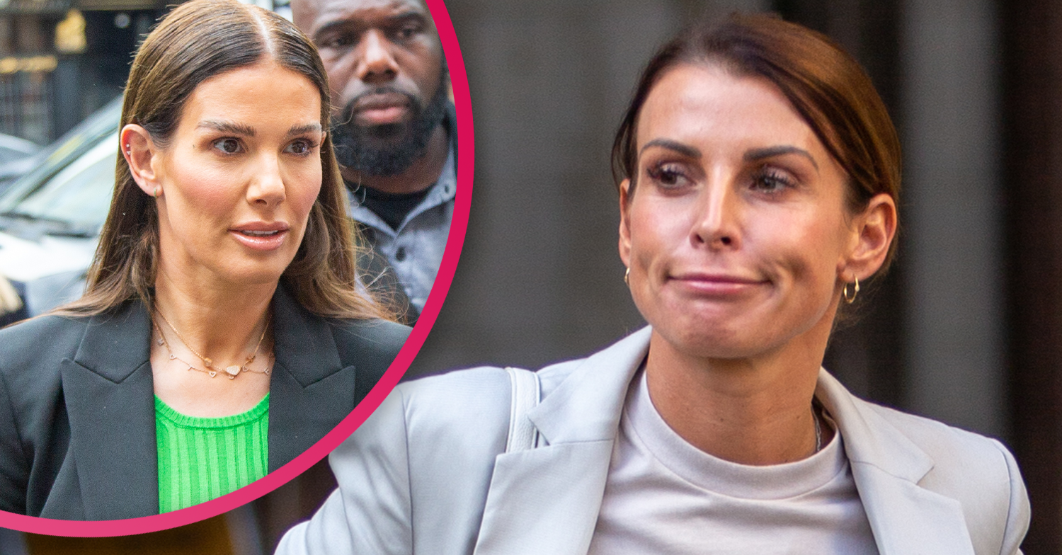 Coleen Rooney and Rebekah Vardy arriving at court