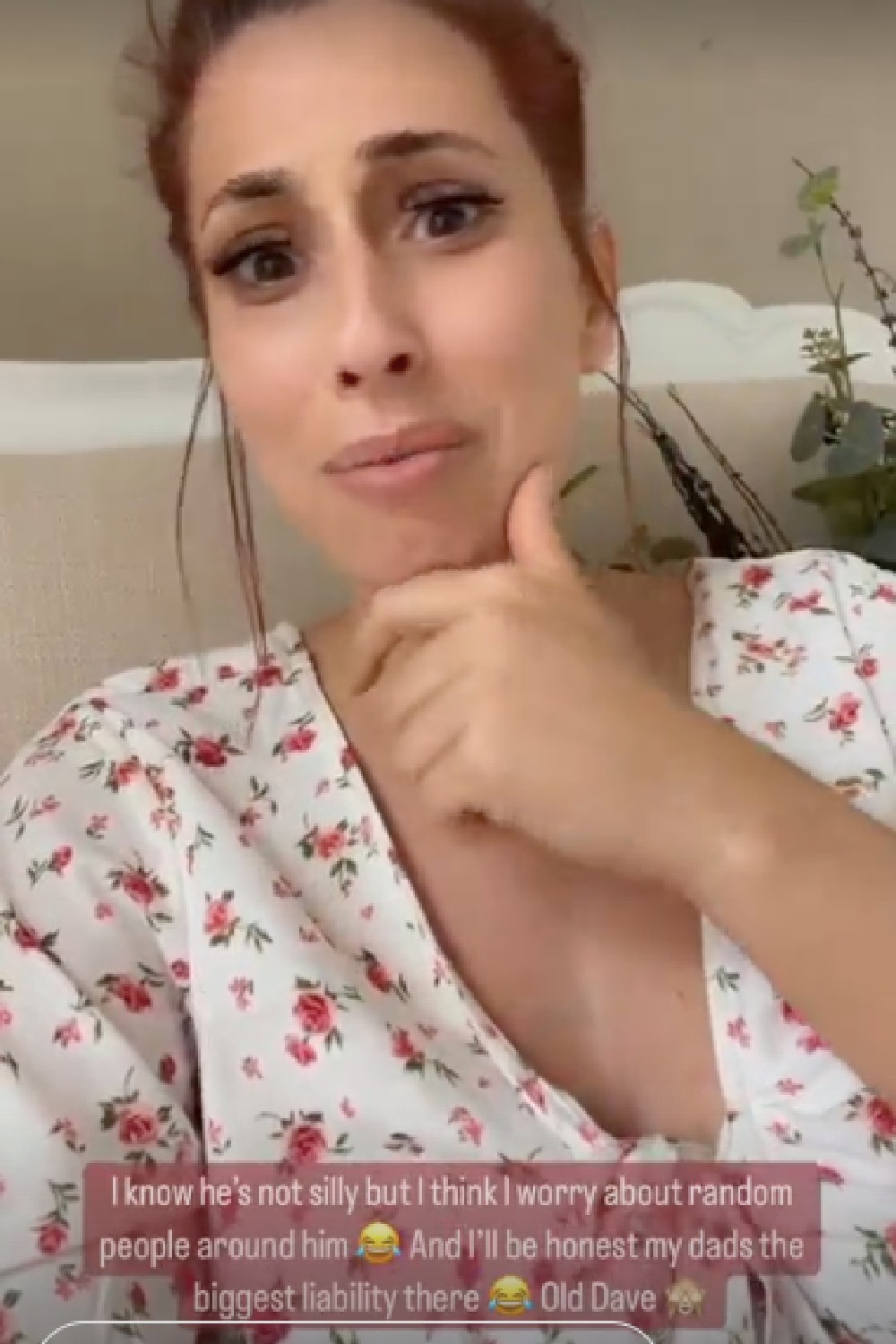 Stacey Solomon looks confused