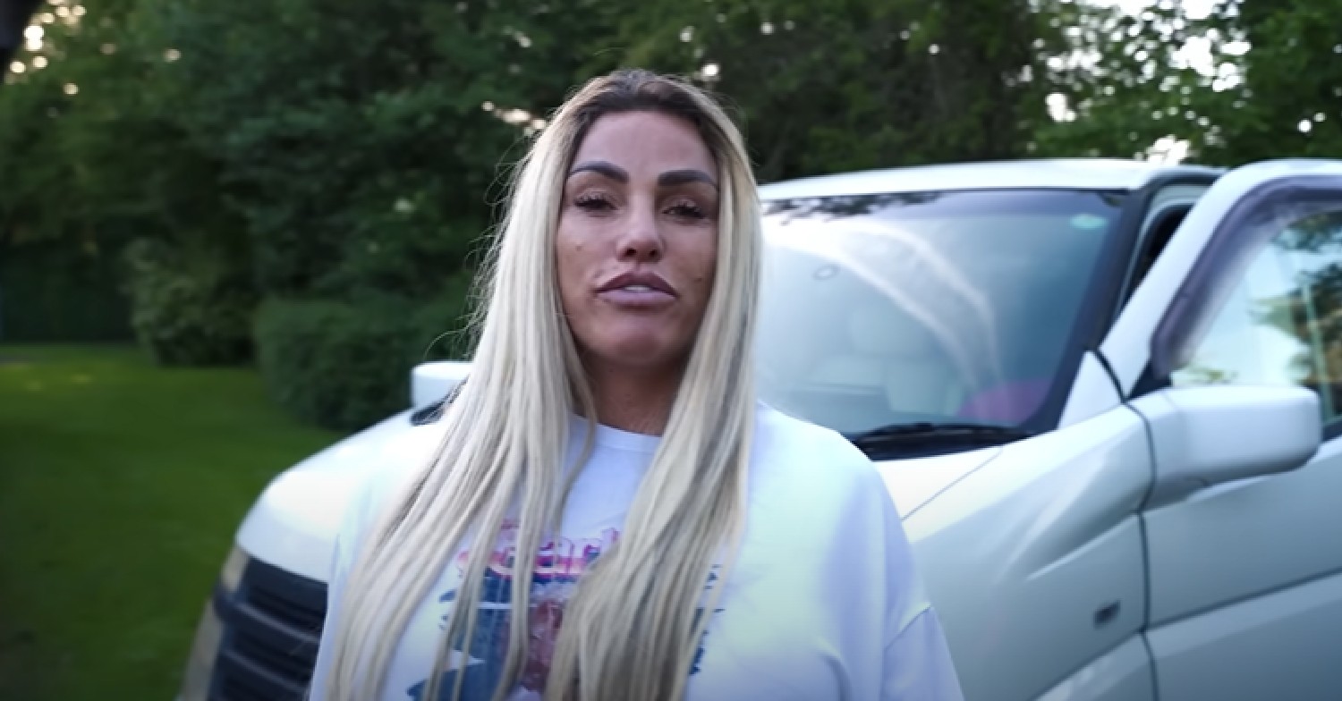 Katie Price talks to the camera on YouTube channel