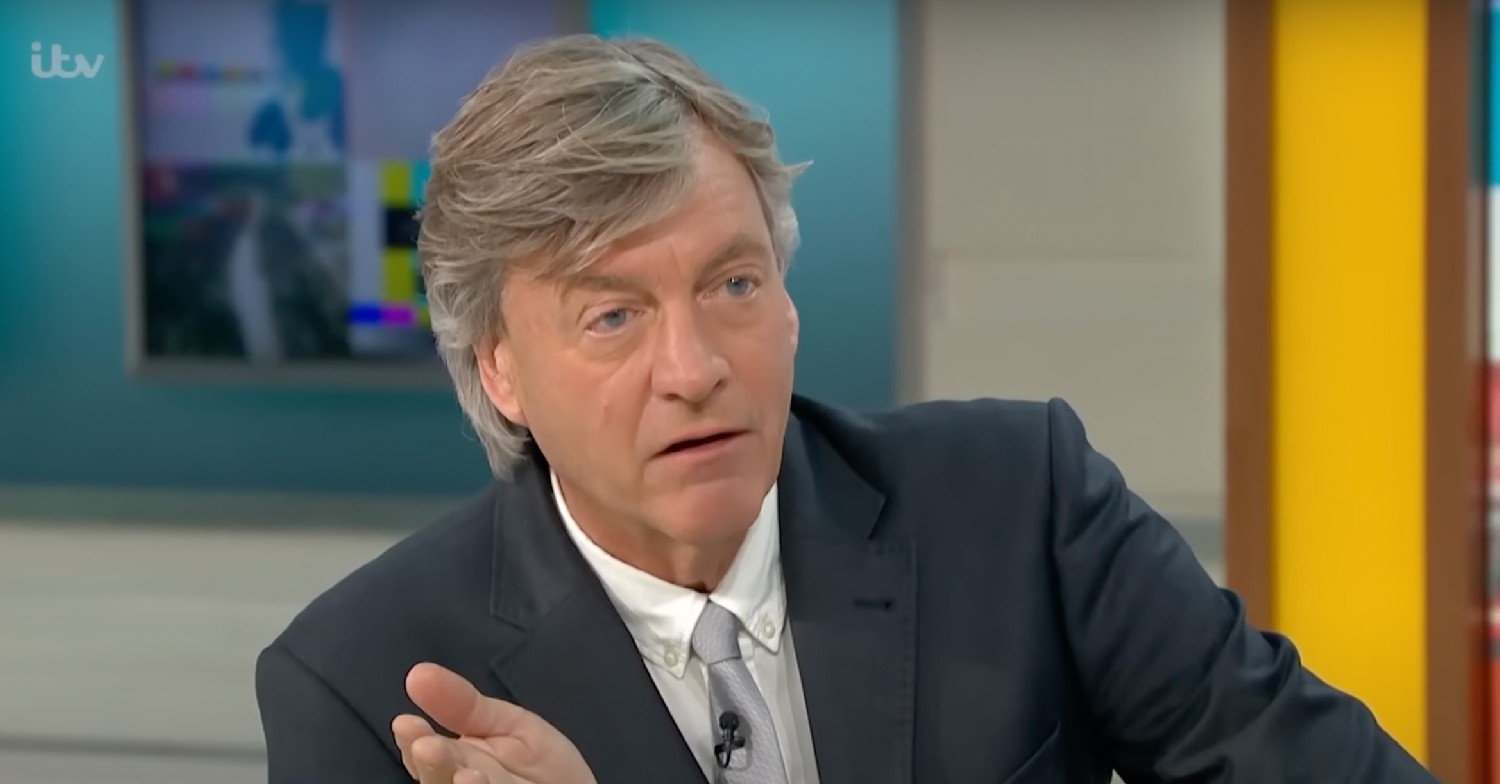 Richard Madeley in suit, speaking on Good Morning Britain