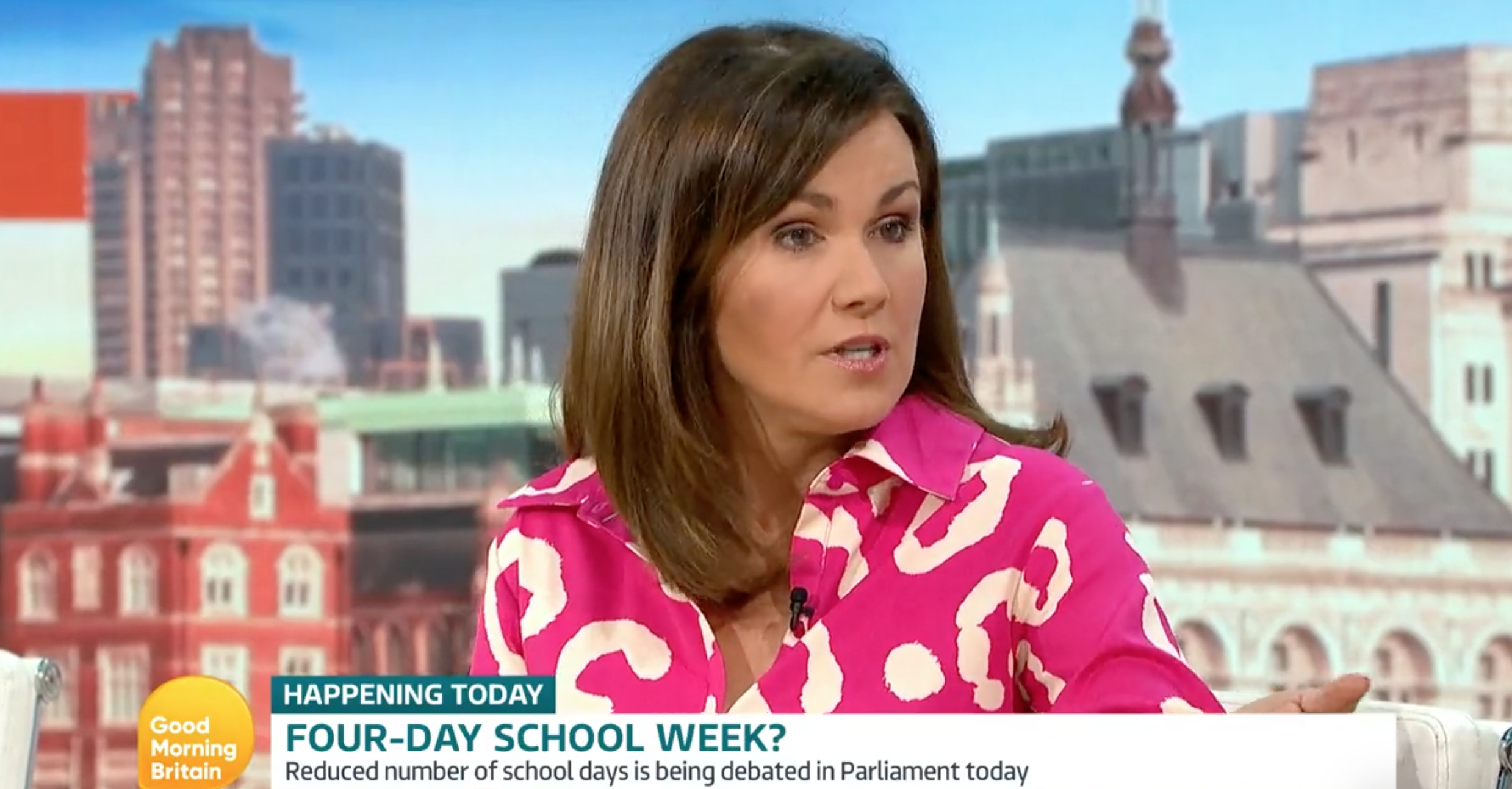 Susanna Reid looking irate on GMB today