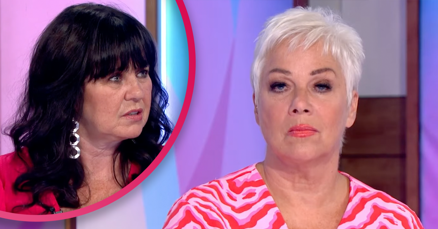 Loose Women stars Denise and Coleen looking straight faced