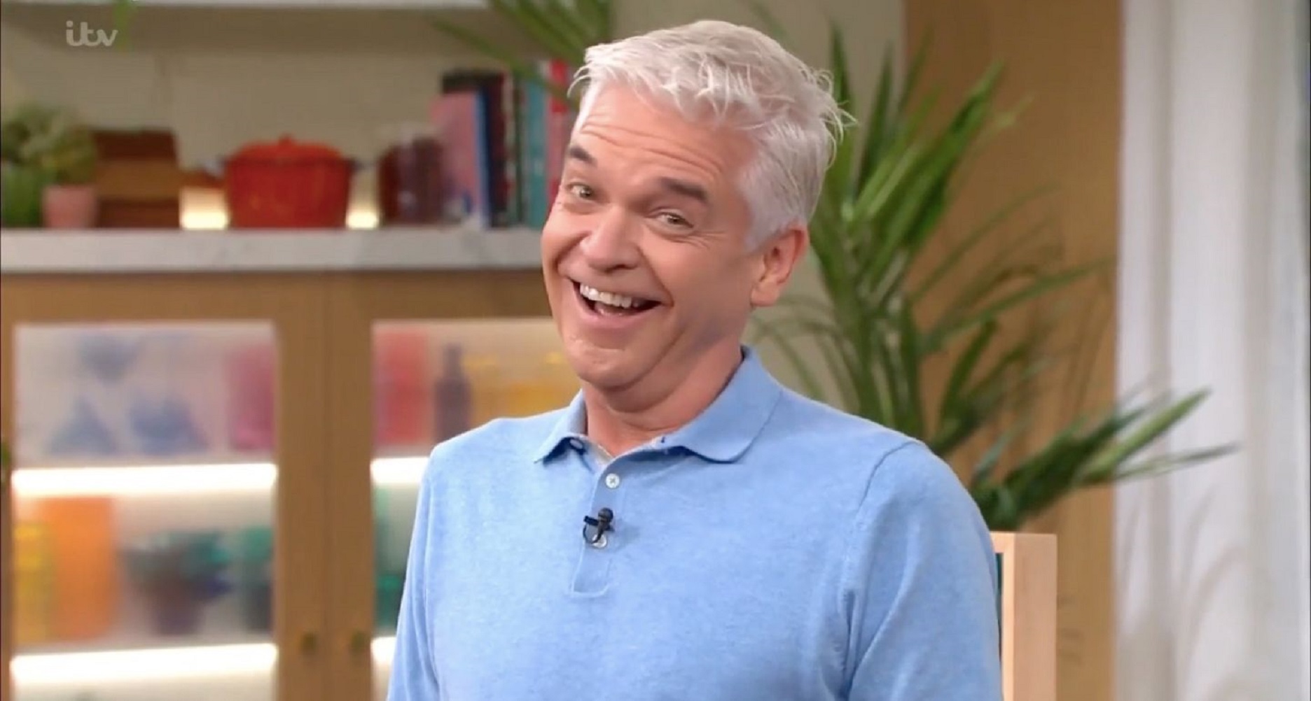 Phillip Schofield smiling while presenting This Morning