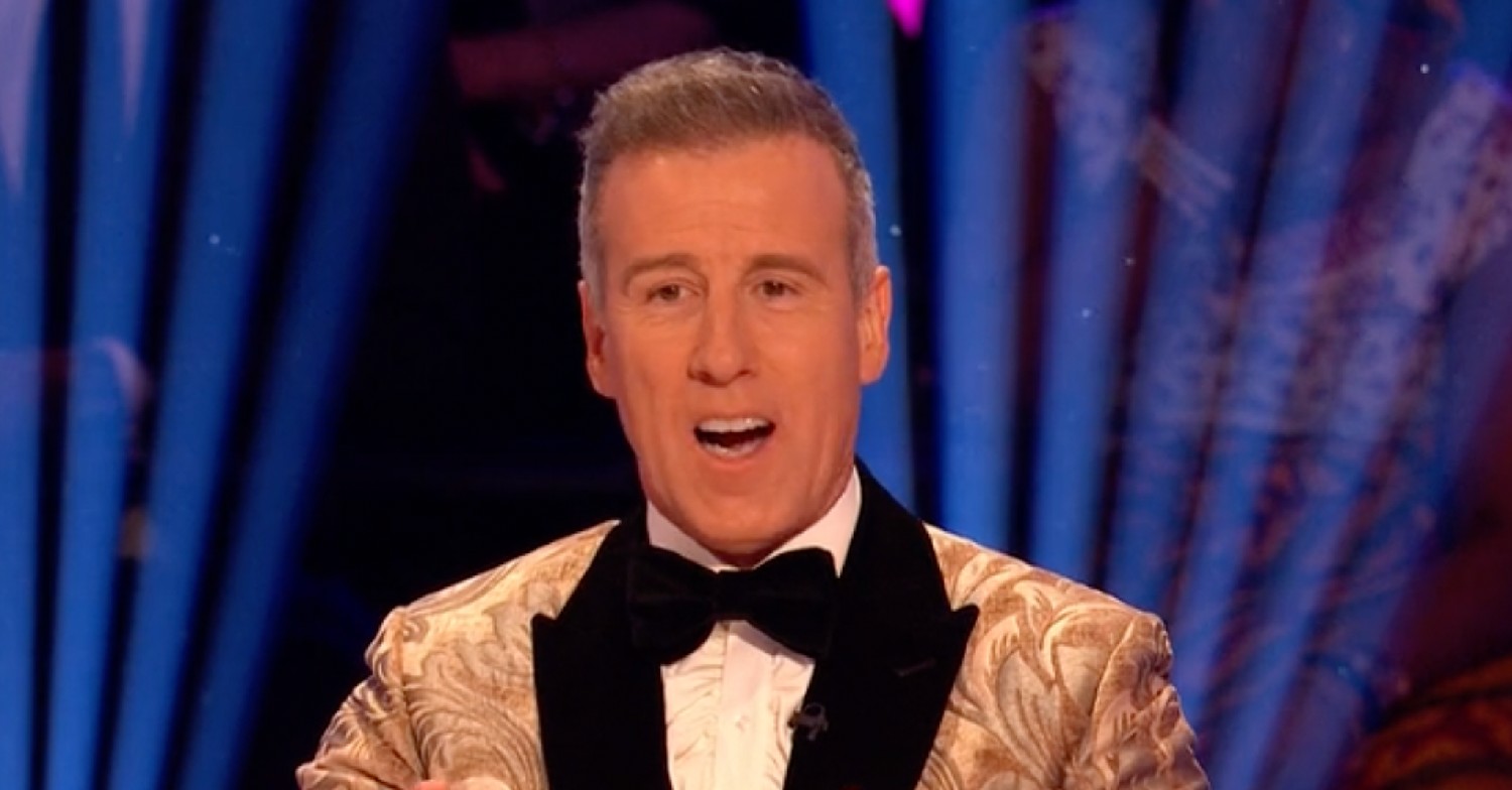 Anton Du Beke wearing a gold tuxedo