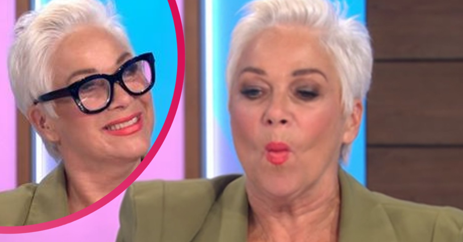 Denise Welch wearing green on Loose Women today
