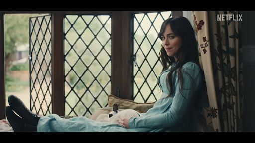 Dakota Johnson breaks the fourth wall in Persuasion