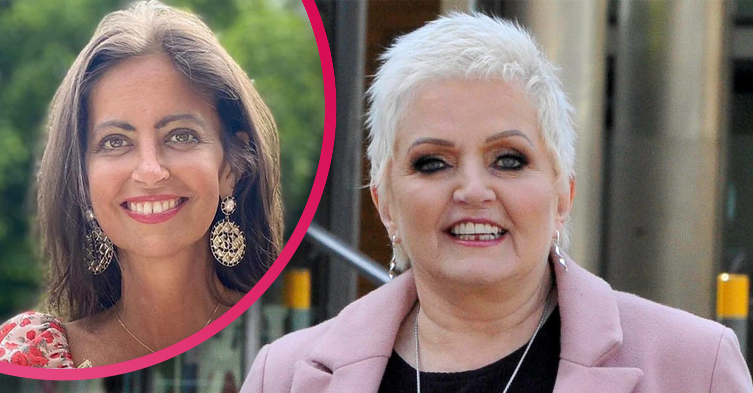 Linda Nolan and Deborah James smiling