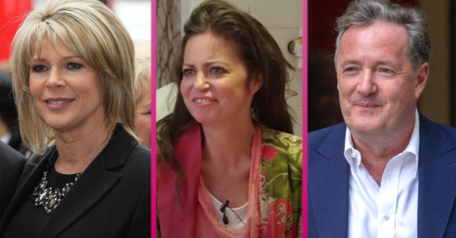 Ruth Langsford, Dame Deborah James and Piers Morgan smiling