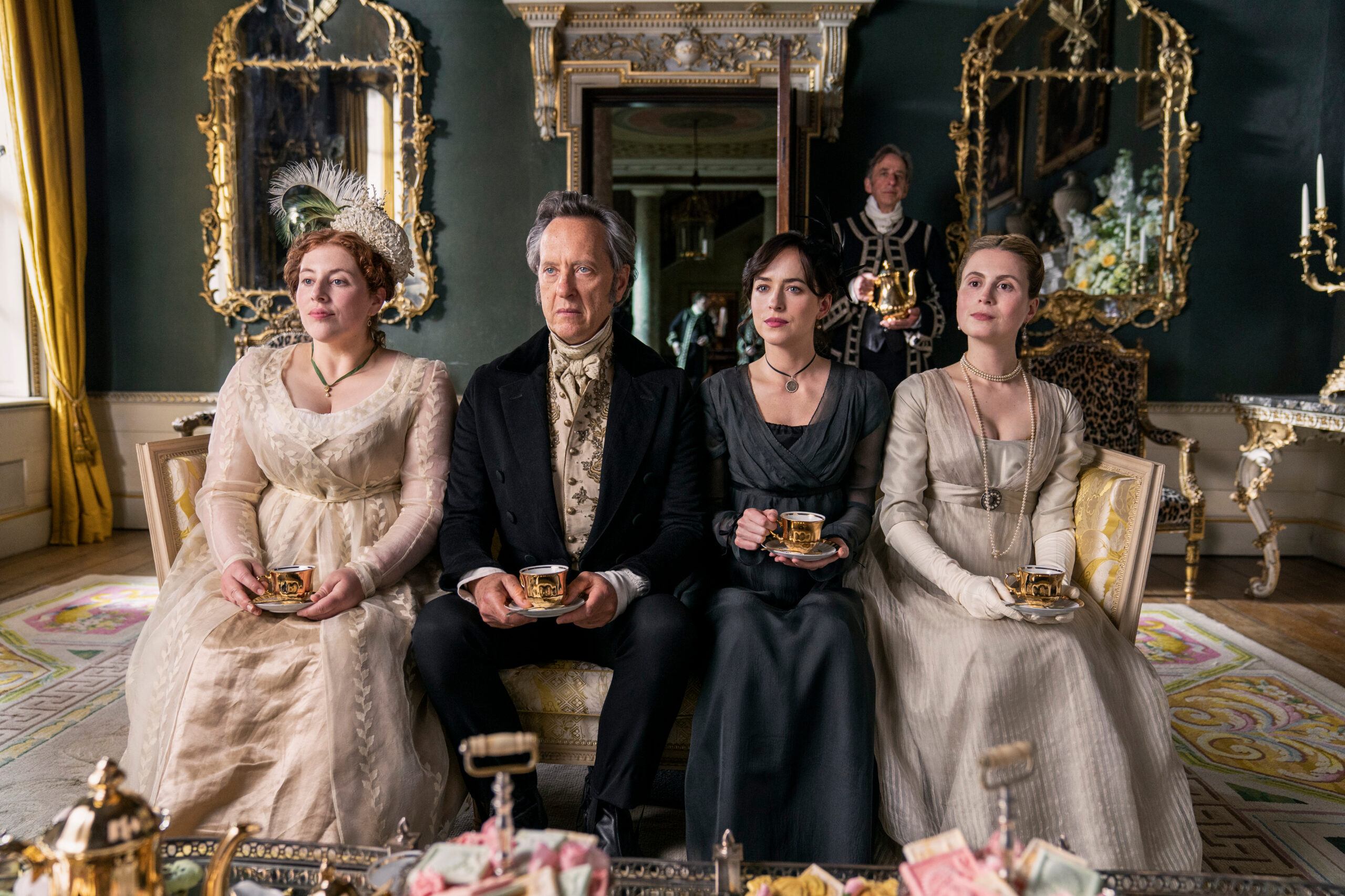 The Elliot Family sit in Netflix's Persuasion