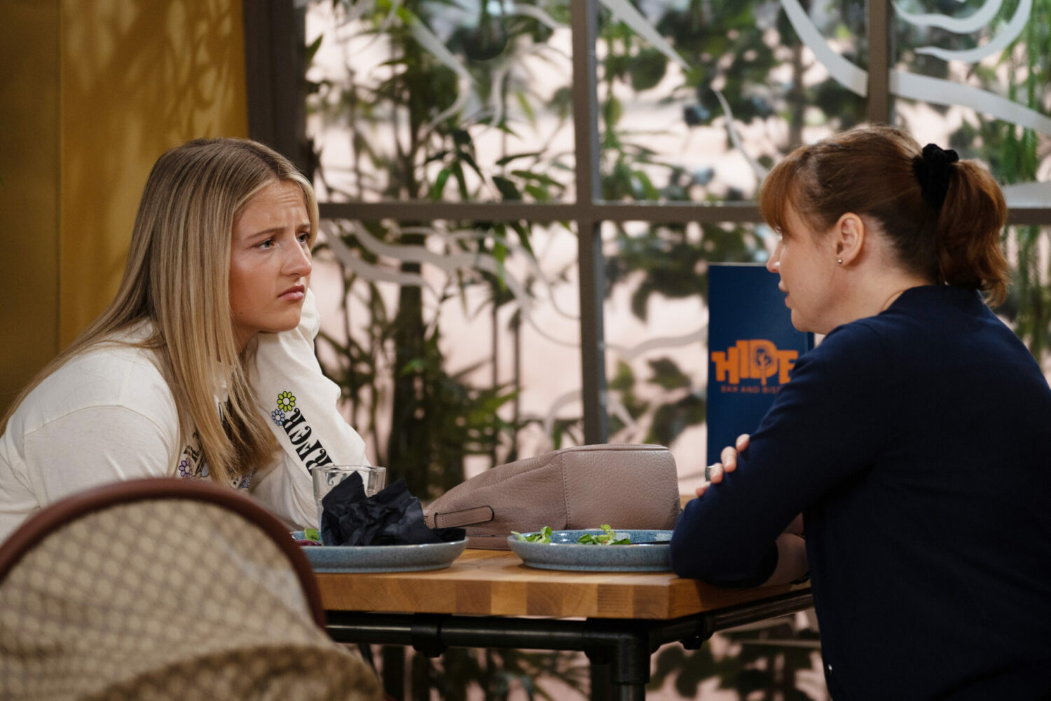 Emmerdale Amelia listens as Lydia tries to give her some body confidence