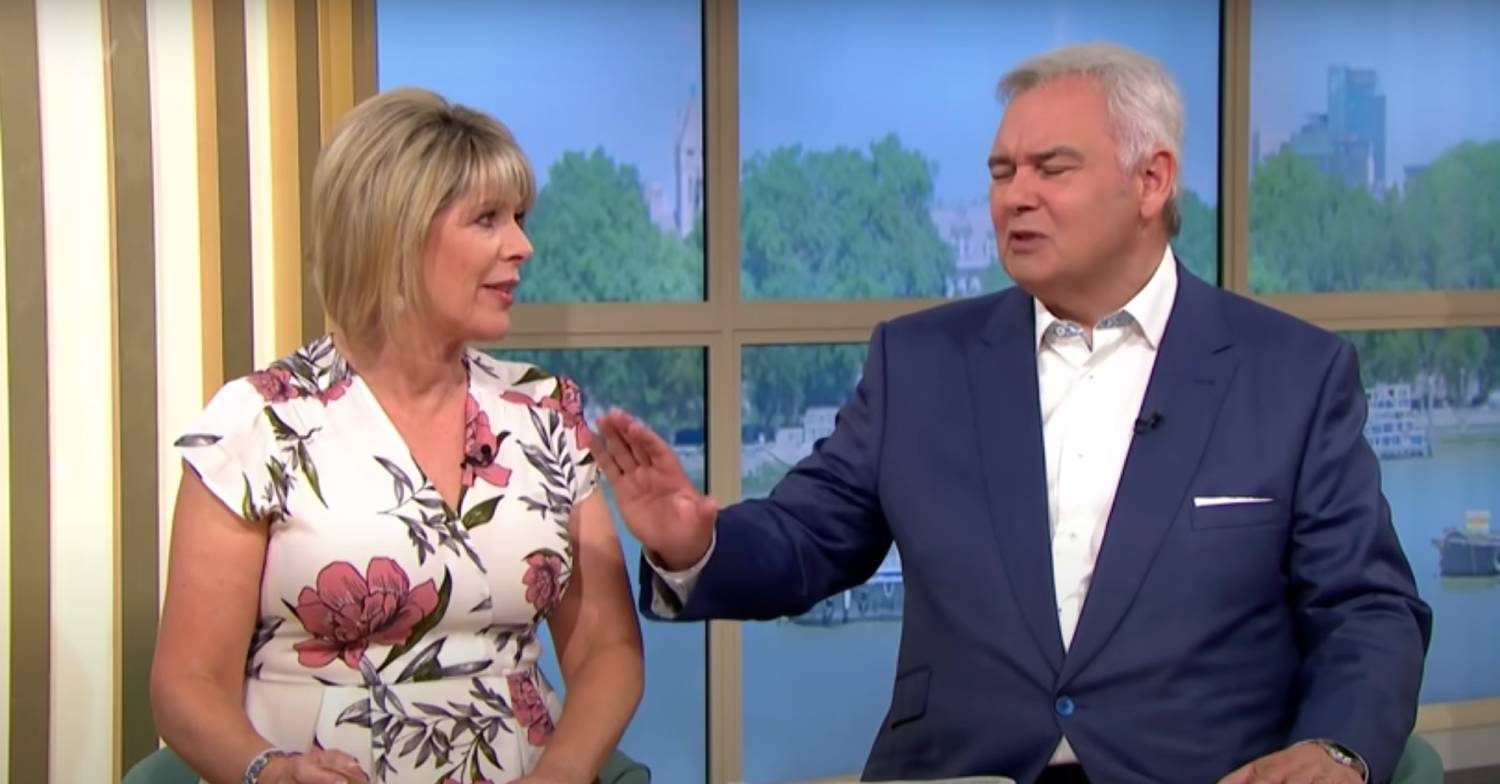Eamonn Holmes frowning on This Morning with Ruth Langsford