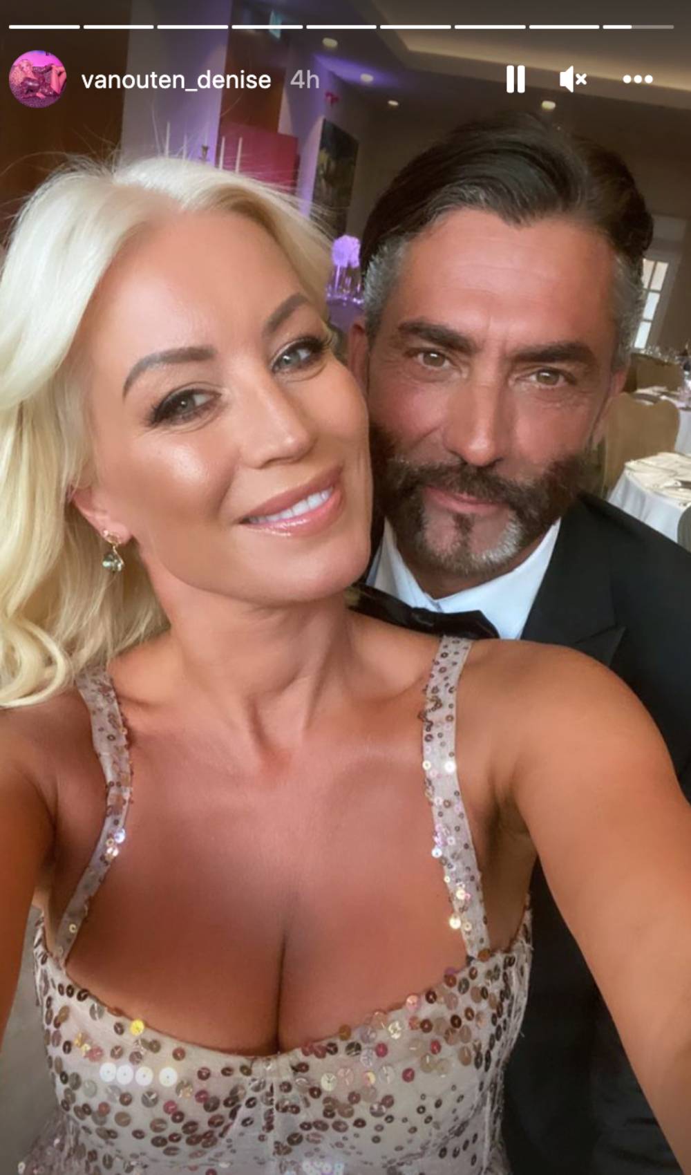Denise Van Outen poses for a selfie with Jimmy Barba