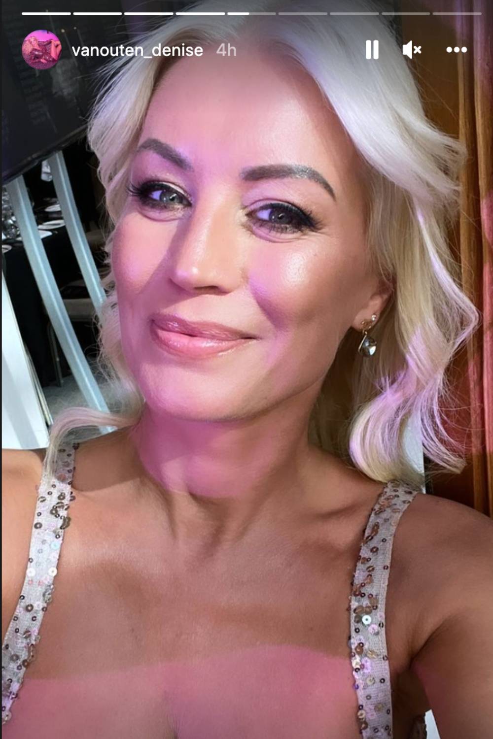Denise Van Outen poses for a selfie