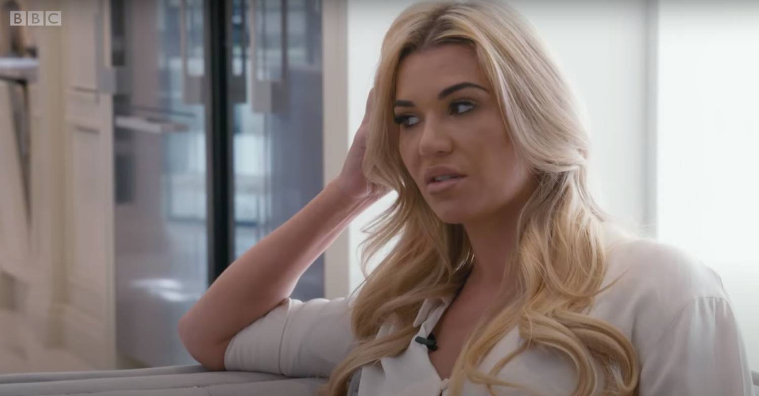 Paddy McGuinness' wife Christine McGuinness touches her hair