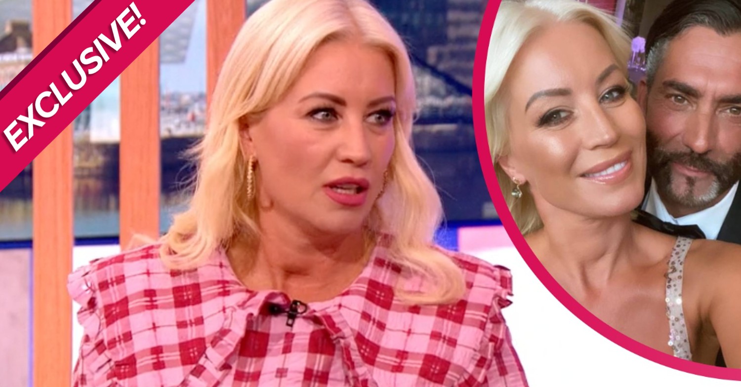Denise Van Outen smiles alongside her 'new boyfriend' Jimmy Barba