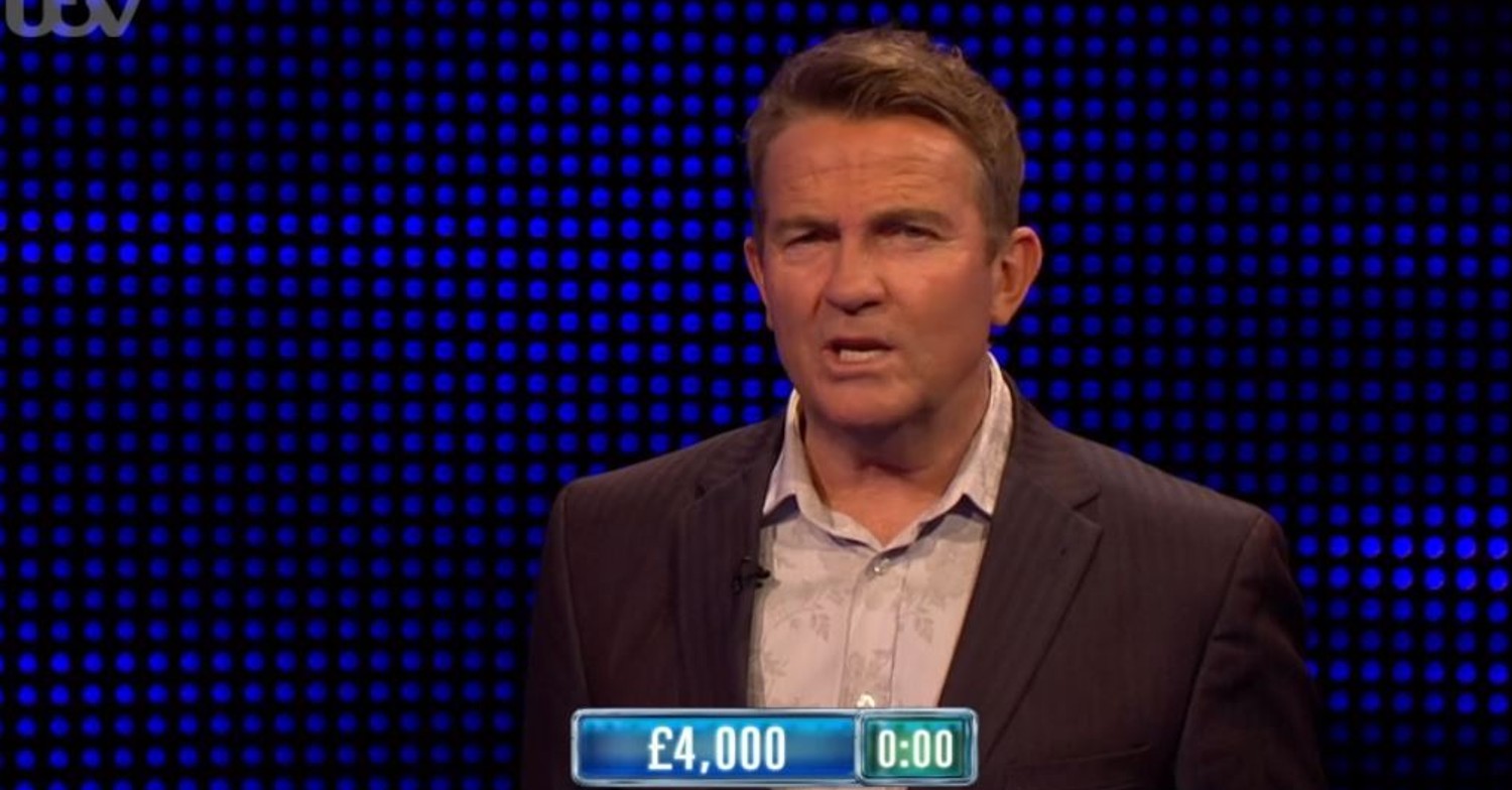 Bradley Walsh frowning on The Chase