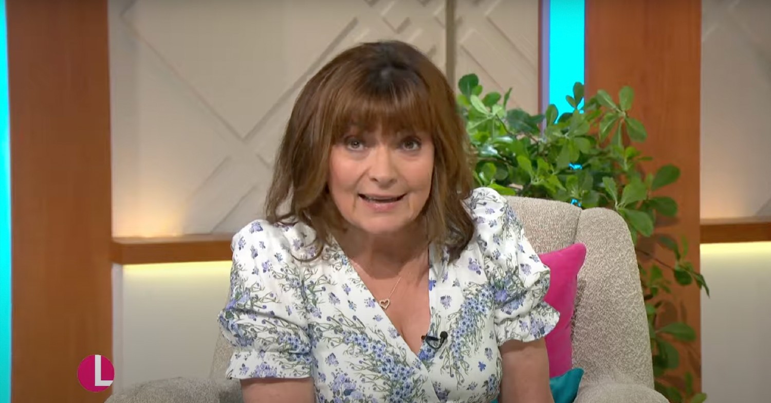 Lorraine Kelly speaking to camera on Lorraine