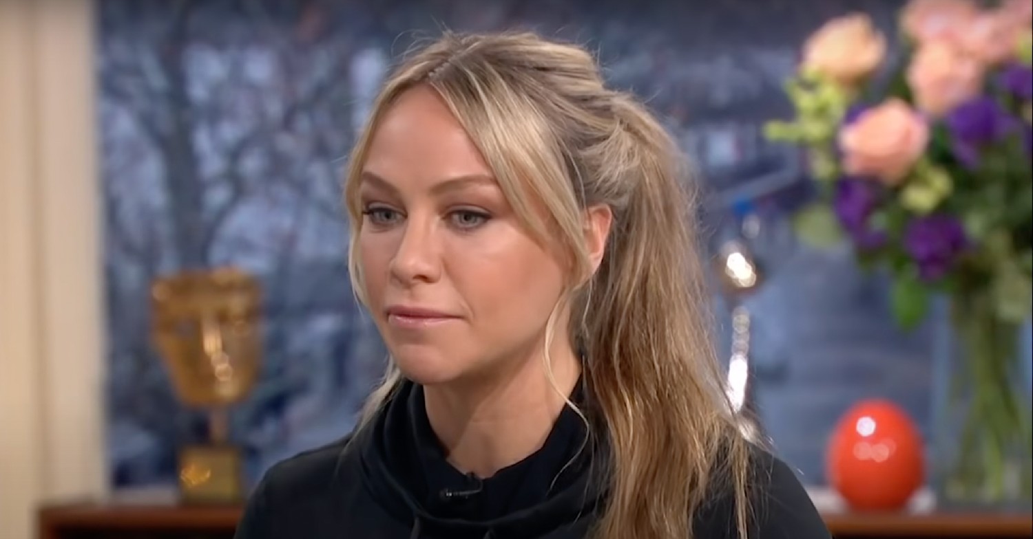Chloe Madeley looking concerned on This Morning