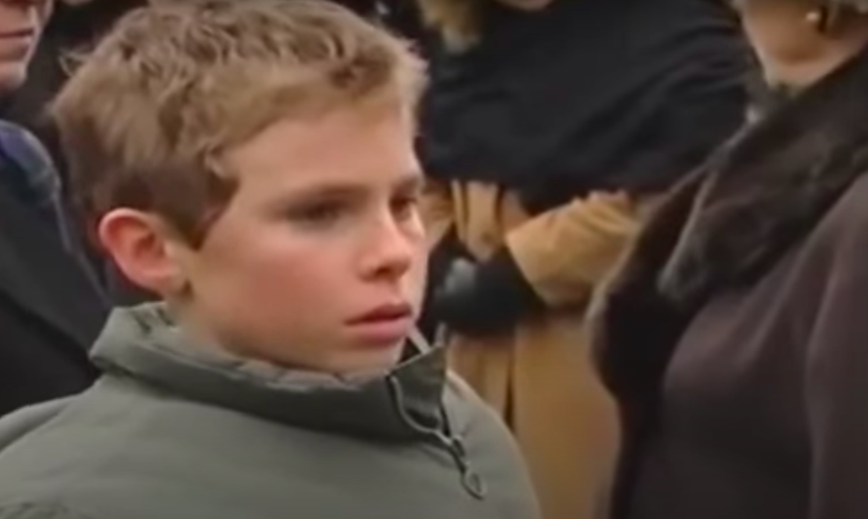 Adam Barlow at his mum's funeral