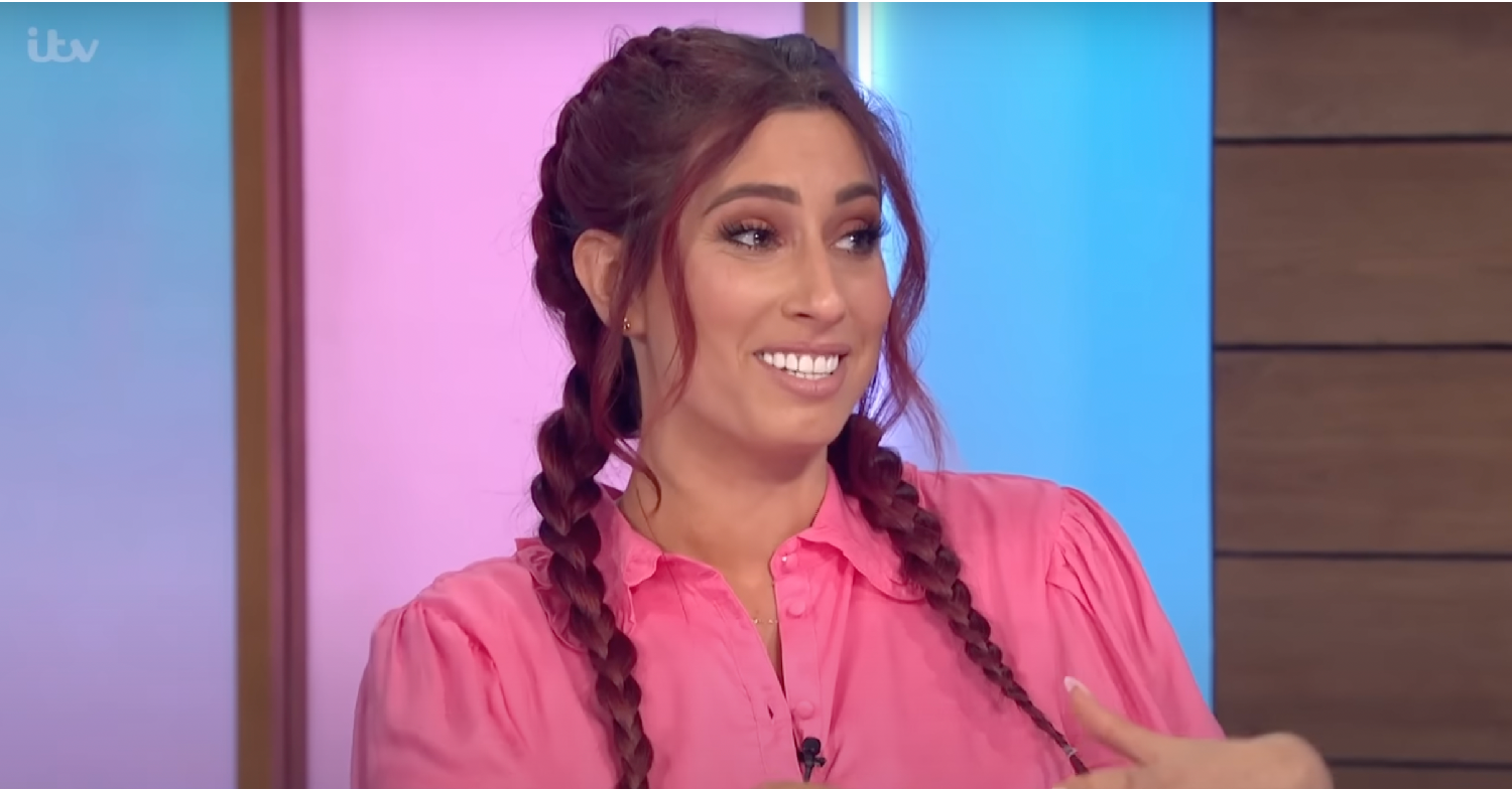 Stacey Solomon smiling on Loose Women
