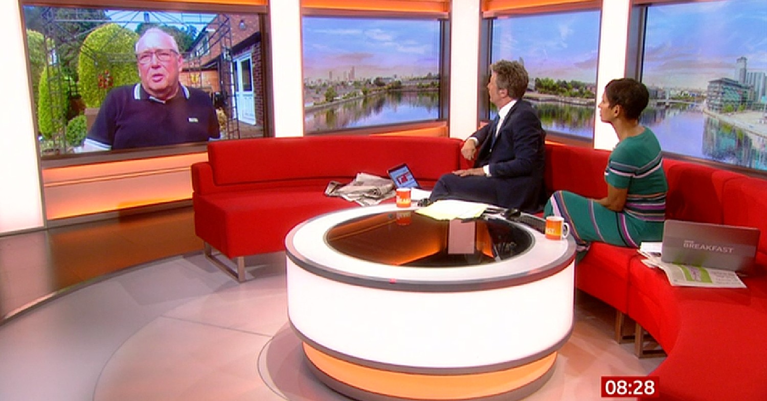 Charlie Stayt and Naga Munchetty speak to guest via video call on BBC Breakfast today
