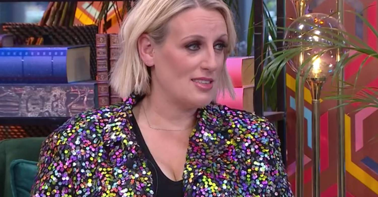 Steph McGovern wears sequins as she hosts her show