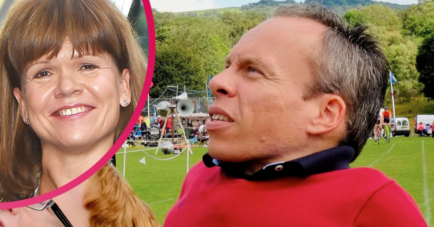 Tenable host Warwick Davis and his wife, Samantha