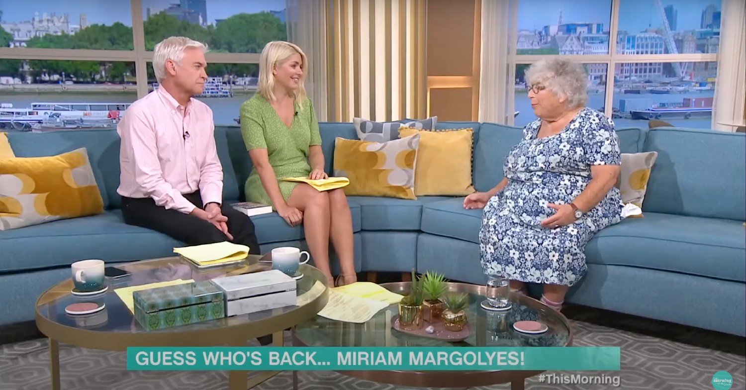 Phillip Schofield, Holly Willoughby, and Miriam Margolyes on This Morning