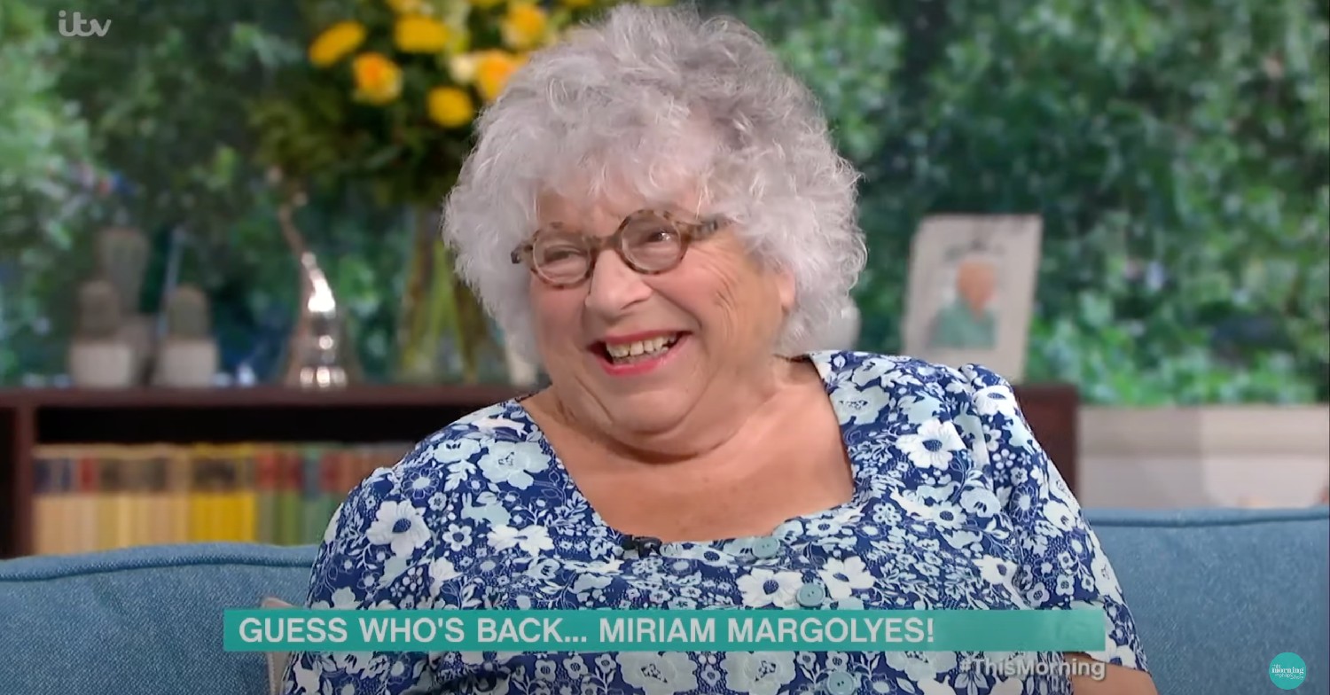 Miriam Margolyes laughing on This Morning