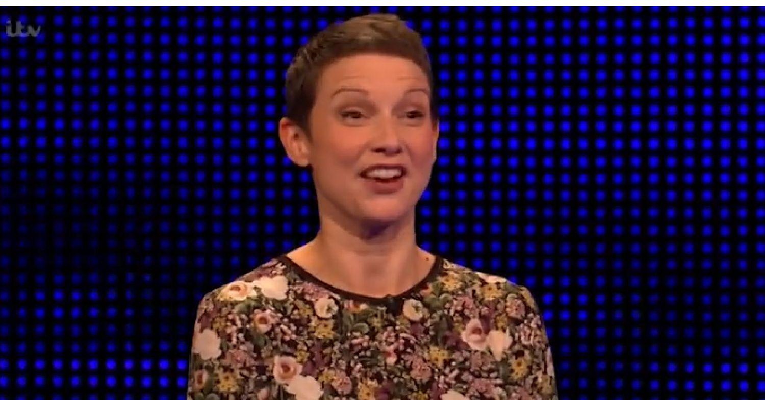 Lucy looking happy on The Chase