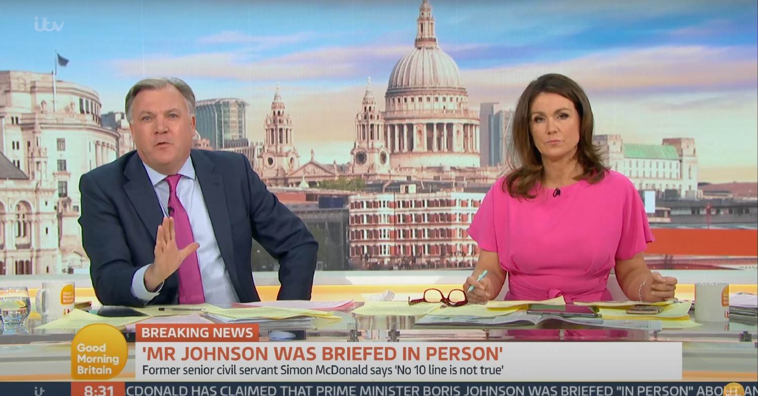 Ed Balls and Susanna Reid on GMB today