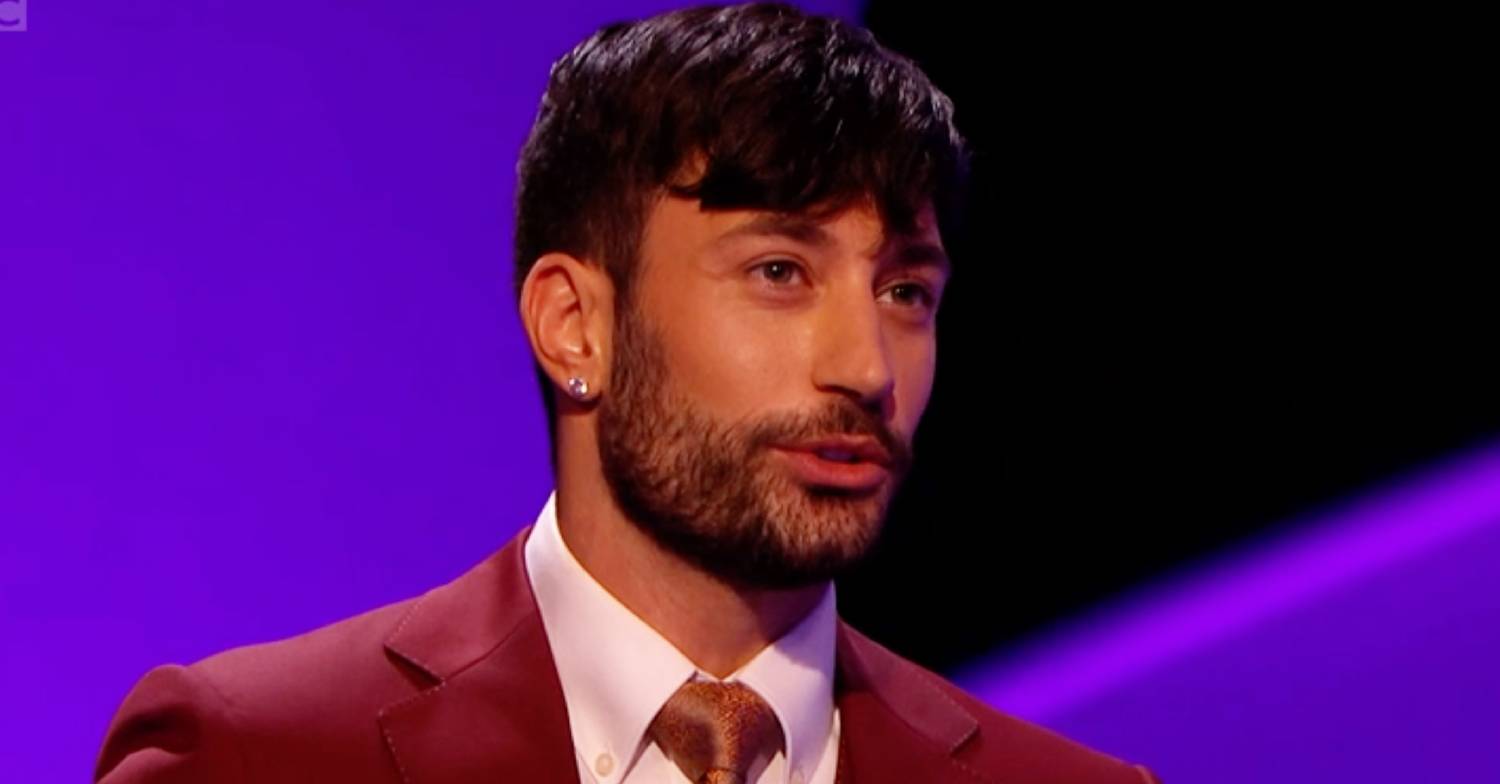 Giovanni Pernice speaks during a TV appearance