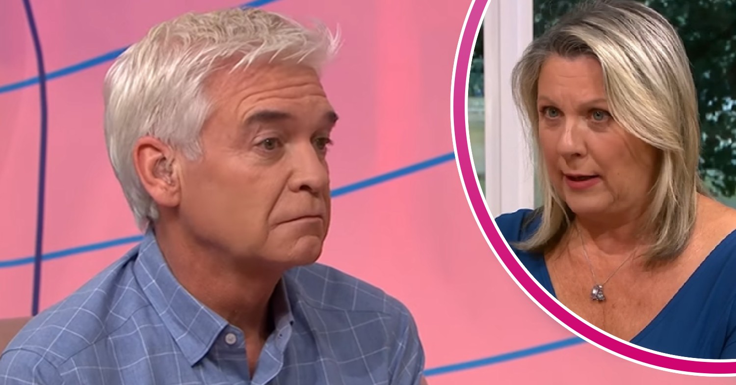 Phillip Schofield shrugs on This Morning and guest looking concerned