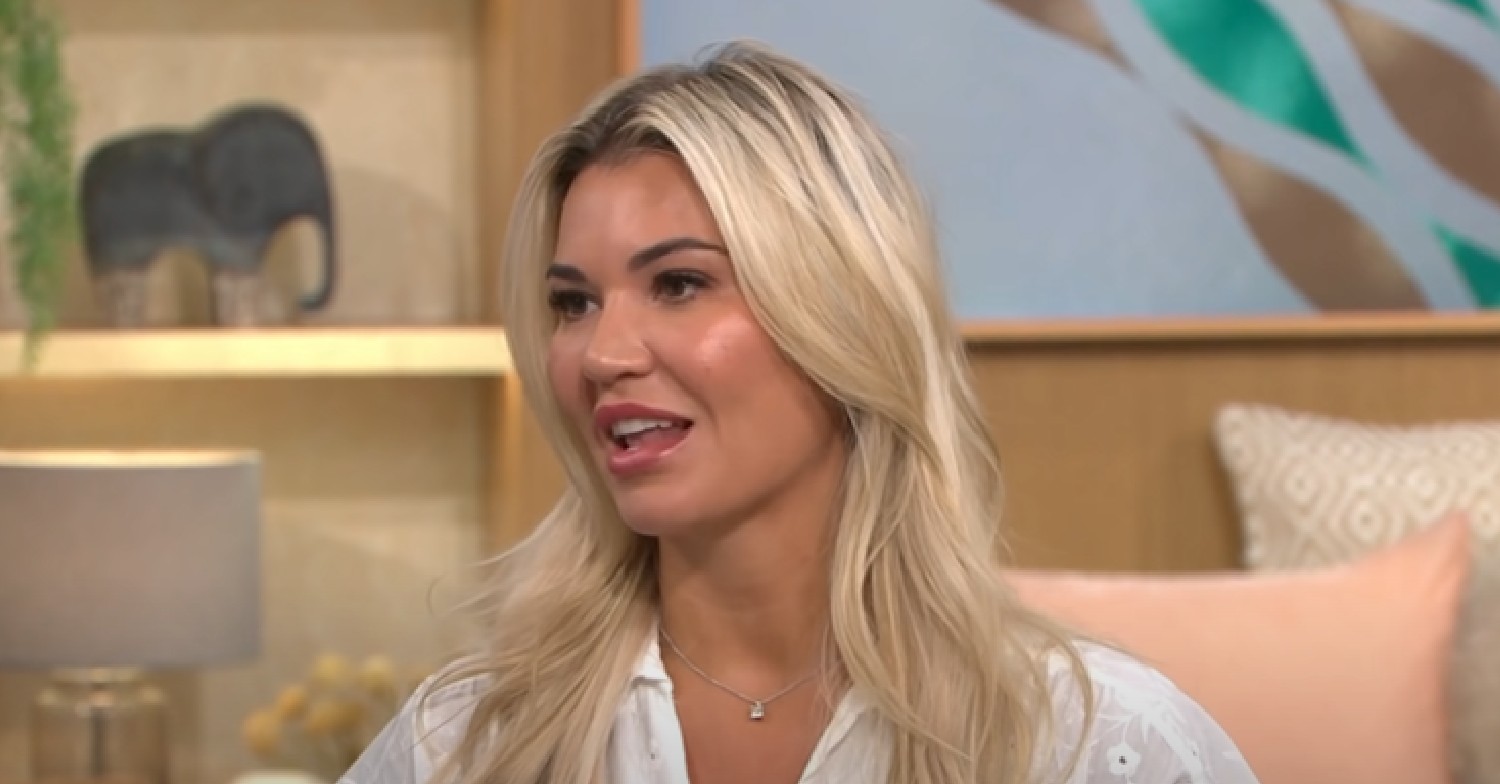 Christine McGuinness mid conversation on This Morning