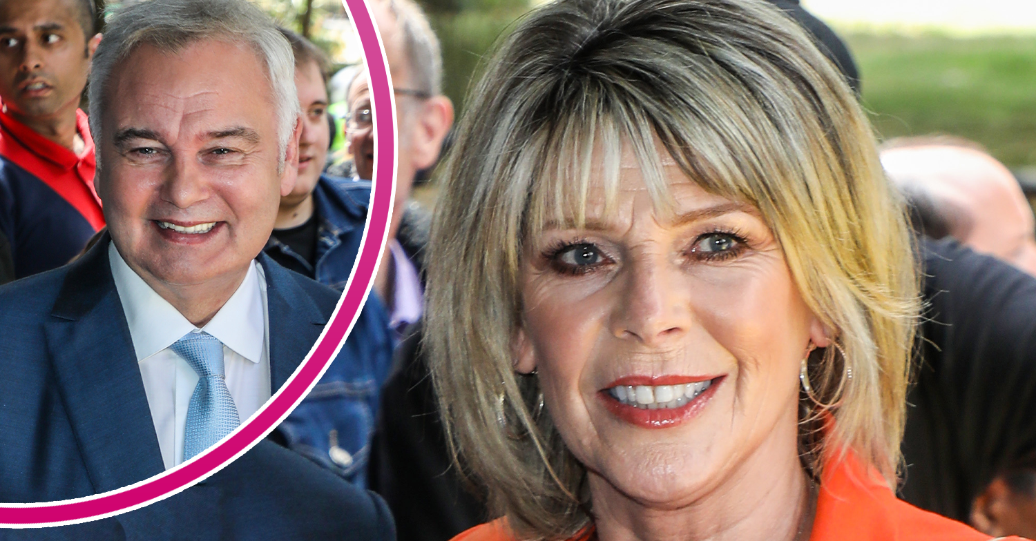 Eamonn smiling and a main picture of Ruth Langsford