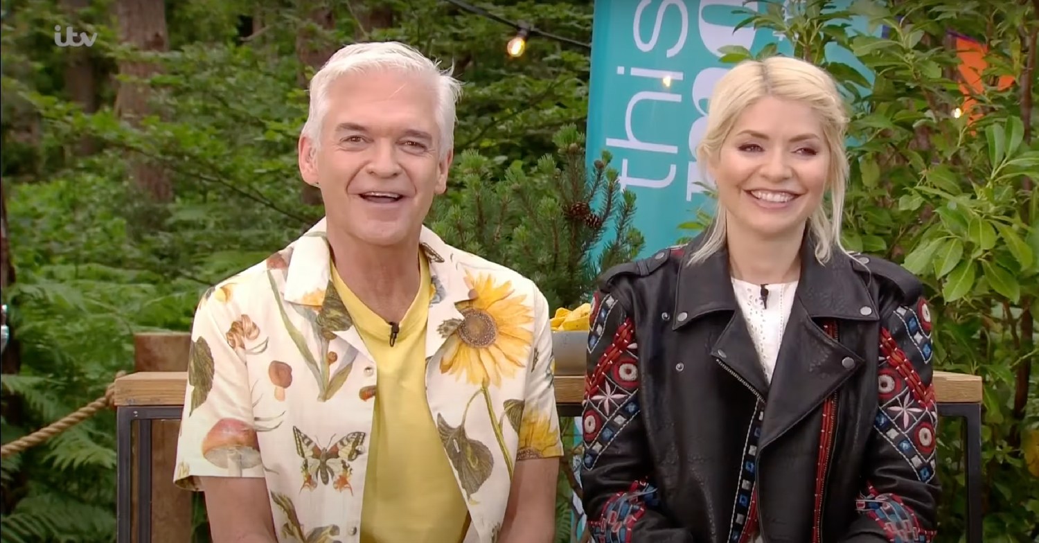 Phillip Schofield and Holly Willoughby smiling on This Morning today