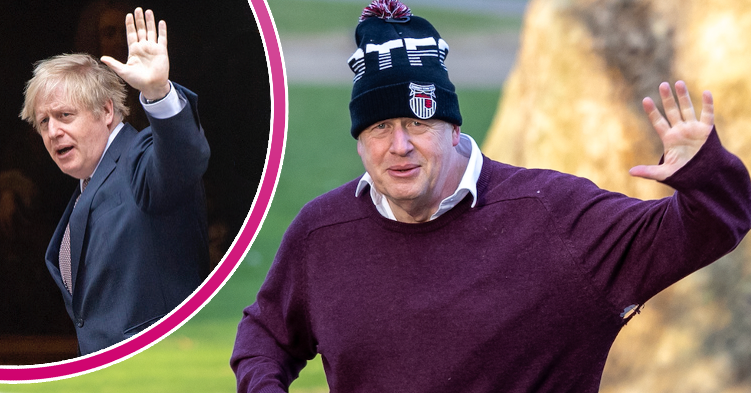 Boris Johnson waving