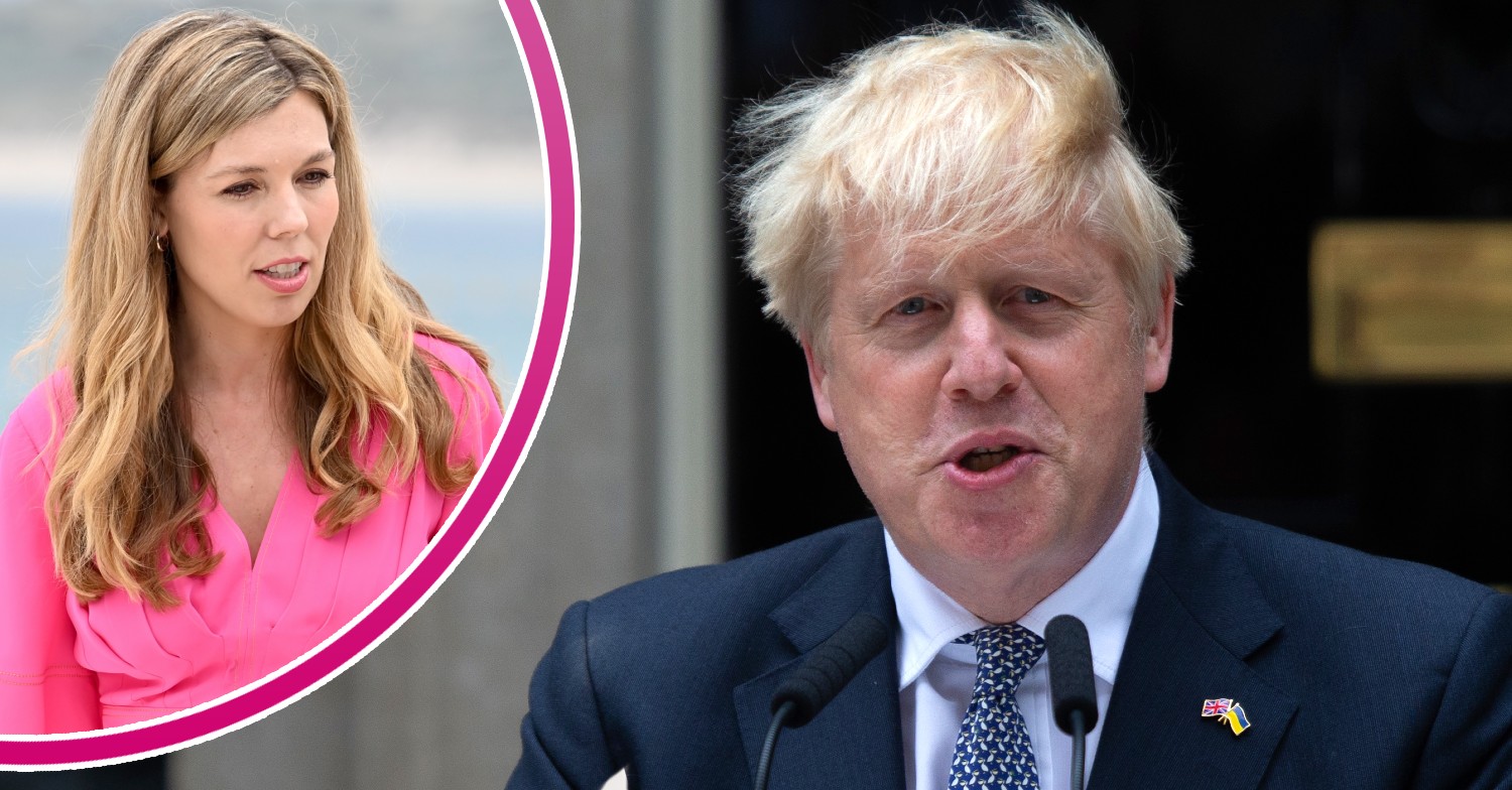 Boris Johnson speaking and Carrie Johnson speaking