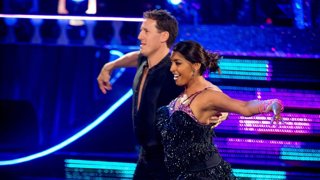 Sunetra Sarker dancing on Strictly with Brendan Cole