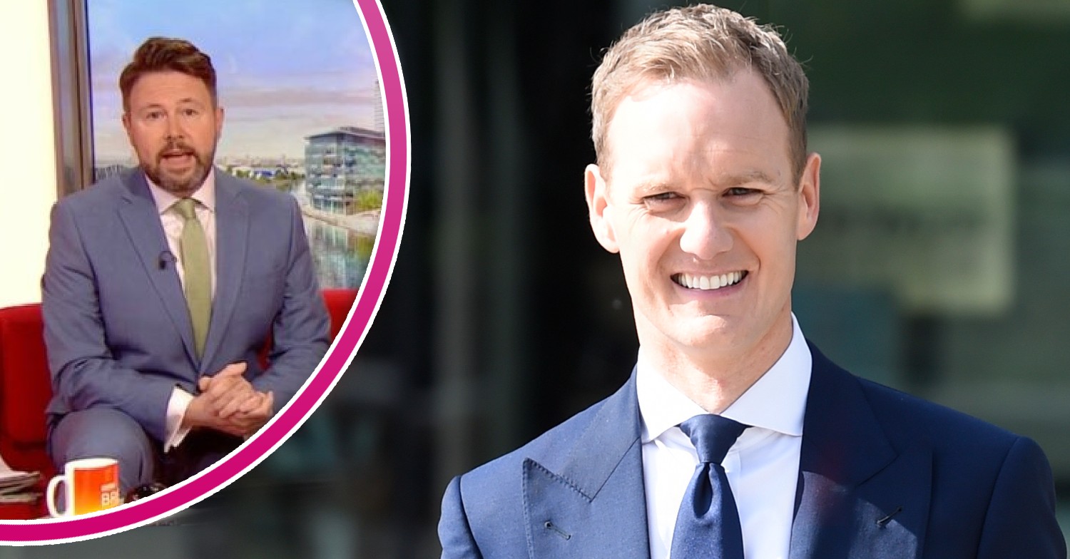 Jon Kay on BBC Breakfast and Dan Walker smiling outside studio