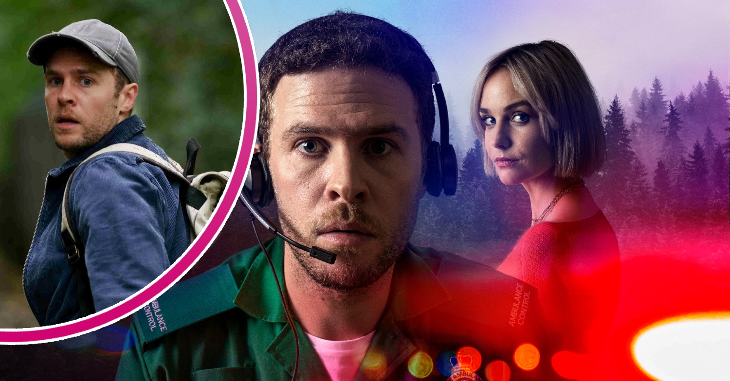 Iain De Caestecker and Joanna Vanderham look serious in The Control Room