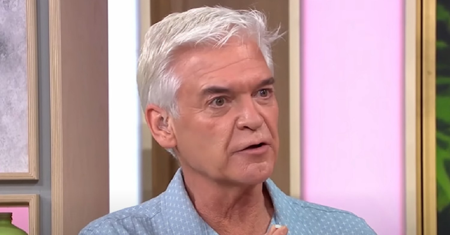 Phillip Schofield looks serious on This Morning today