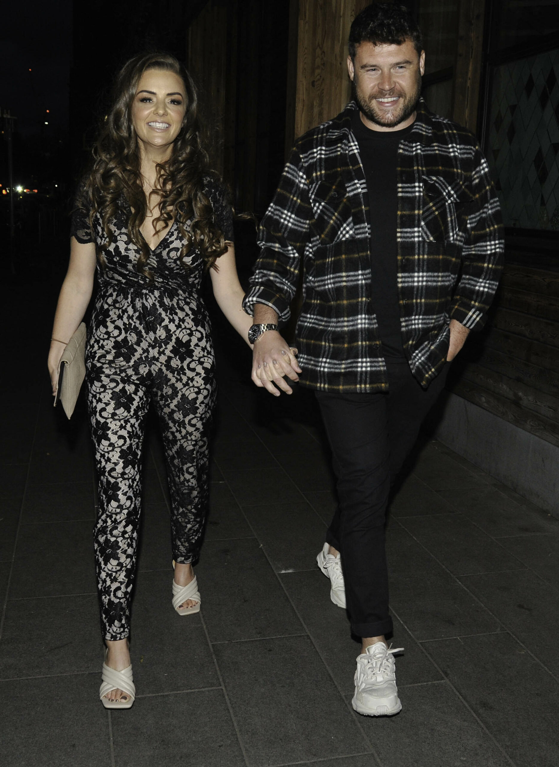 Emmerdale actor Danny Miller and his partner Steph Jones in Manchester
