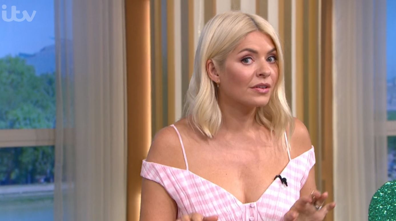 Holly Willoughby looking shocked on This Morning